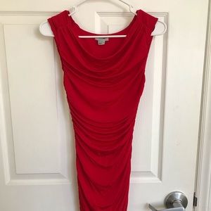 Red Hot Ruched Bodycon Dress